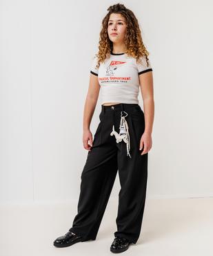 Pantalon large à pinces fille vue3 - GEMO (JUNIOR) - GEMO