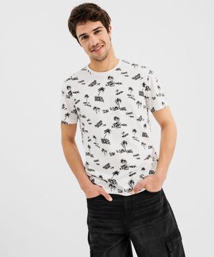 Tee-shirt manches courtes imprimé all over homme vue1 - GEMO (HOMME) - GEMO