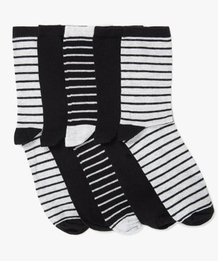 Chaussettes garçon  rayées à tige haute (lot de 5) vue1 - GEMO (ENFANT) - GEMO