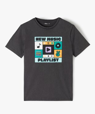 Tee-shirt garçon à manches courtes motif musique vue1 - GEMO (JUNIOR) - GEMO