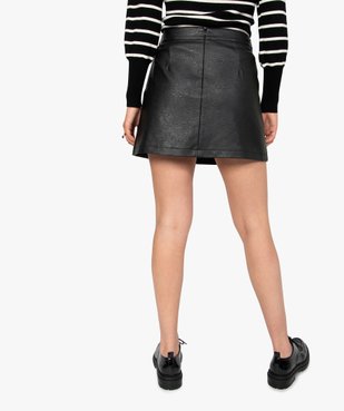 Jupe femme en synthétique imitation cuir avec ceinture vue3 - GEMO(FEMME PAP) - GEMO