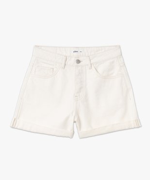 Short en jean large à revers femme vue4 - GEMO(FEMME PAP) - GEMO