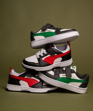 Baskets tricolores fermeture scratch garçon - Puma vue6 - PUMA - GEMO
