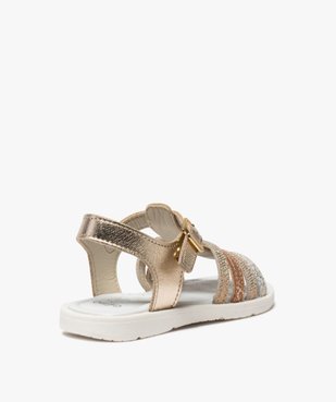 Sandales fille à brides multiples métallisées vue4 - GEMO (ENFANT) - GEMO