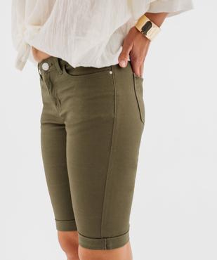 Bermuda slim en coton extensible femme vue13 - GEMO 4G FEMME - GEMO