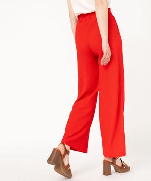 Pantacourt large en maille gaufrée femme vue3 - GEMO(FEMME PAP) - GEMO