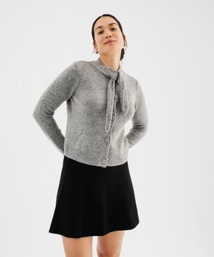 Gilet col lavallière femme vue1 - GEMO(FEMME PAP) - GEMO