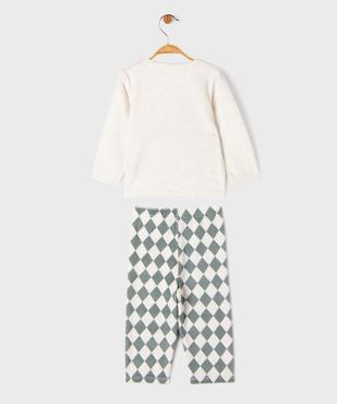 Pyjama en velours 2 pièces motif cirque bébé vue4 - GEMO 4G BEBE - GEMO