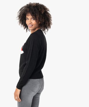 Pull de Noël femme avec motif mère Noël vue3 - GEMO(FEMME PAP) - GEMO