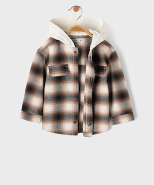 Sur-chemise à carreau à capuche bébé garçon vue3 - GEMO(BEBE DEBT) - GEMO
