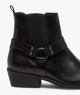 Boots homme unis zippés style santiags vue6 - GEMO(URBAIN) - GEMO