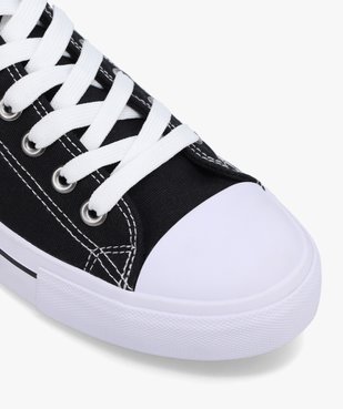 Baskets femme en toile à bout renforcé fermeture lacets vue6 - GEMO 4G FEMME - GEMO