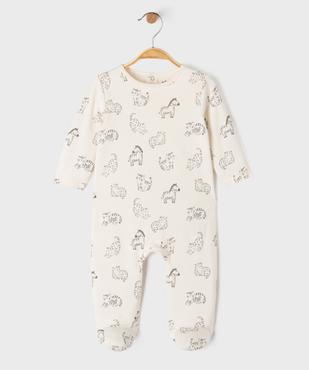 Pyjama en coton à motifs animaux bébé vue1 - GEMO 4G BEBE - GEMO