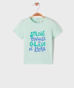 Tee-shirt manches courtes avec motif estival bébé garçon vue1 - GEMO 4G BEBE - GEMO