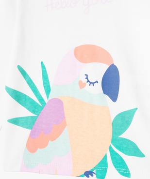 Pyjama 2 pièces en jersey de coton motif oiseau bébé vue2 - GEMO 4G BEBE - GEMO