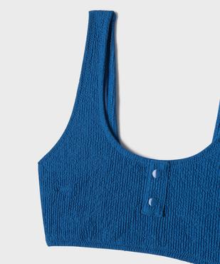 Maillot de bain 2 pièces texturé fille vue2 - GEMO (JUNIOR) - GEMO