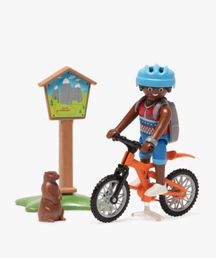 Jouet enfant Cycliste et marmotte - Playmobil vue2 - DIVERS LICENCE - GEMO
