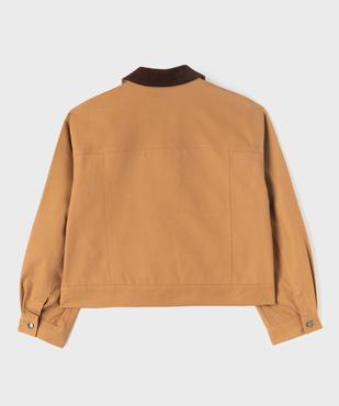 Veste en coton avec col en velours côtelé fille vue5 - GEMO 4G FILLE - GEMO