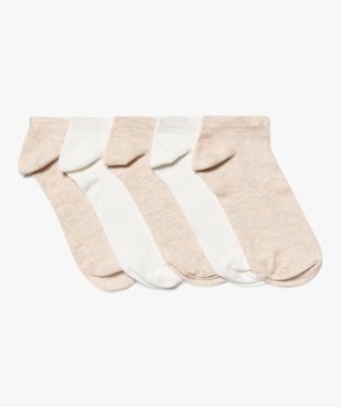 Chaussettes femme ultra courtes unies (lot de 5) vue1 - GEMO(HOMWR FEM) - GEMO