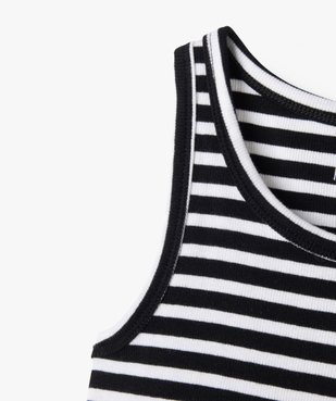 Débardeur en maille côtelée coupe courte fille vue2 - GEMO 4G FILLE - GEMO