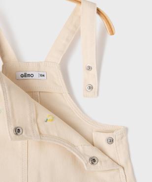 Robe en jean chasuble à broderies bébé fille vue2 - GEMO(BEBE DEBT) - GEMO