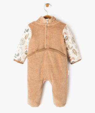 Pyjama pont-dos avec col châle bébé - Petit Béguin vue3 - PETIT BEGUIN - GEMO