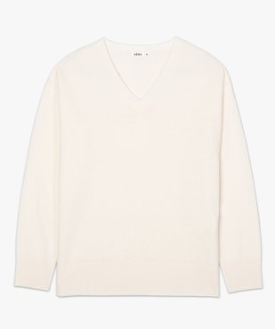 Pull femme à col V en maille ultra douce vue4 - GEMO (MAILLE) - GEMO