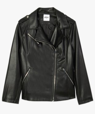 Blouson femme en esprit rock avec fermetures zippées vue4 - GEMO (G TAILLE) - GEMO