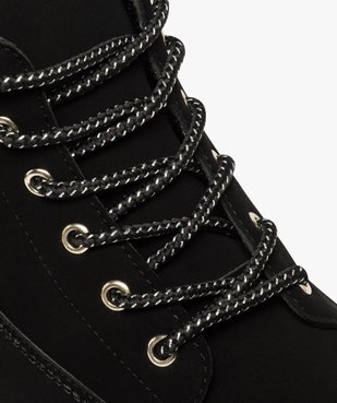 Boots femme à lacets col rembourré et semelle crantée vue6 - GEMO (CASUAL) - GEMO