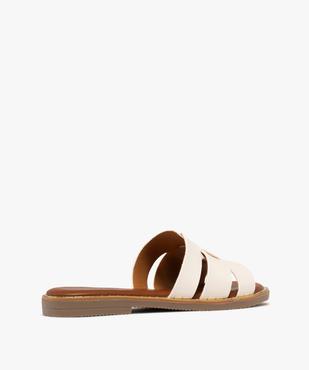 Mules femme plates dessus larges brides unies vue5 - FOLLOW ME - GEMO