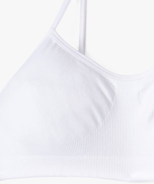Brassière à fines bretelles en maille extensible fille vue3 - GEMO (JUNIOR) - GEMO