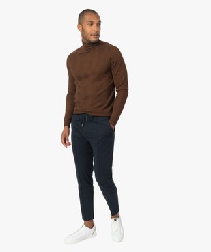 Pull homme en maille fantaisie à col roulé vue5 - GEMO (HOMME) - GEMO