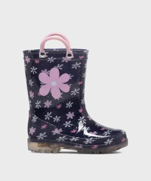 Bottes de pluie à motifs fleuris et semelle lumineuse fille - Lovely Wings vue1 - LOVELY WINGS - GEMO