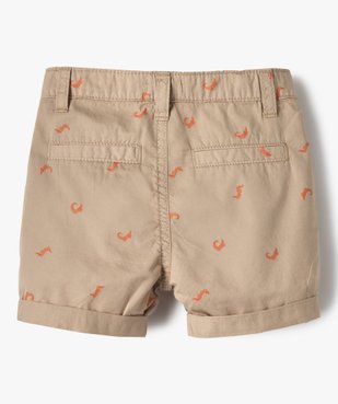 Bermuda bébé garçon avec petits motifs colorés vue3 - GEMO(BEBE DEBT) - GEMO