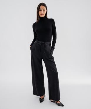 Pantalon ample et fluide en maille extensible femme vue1 - GEMO(FEMME PAP) - GEMO
