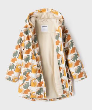 Manteau imperméable à capuche et doublure chaude avec imprimé animé garçon vue4 - GEMO (ENFANT) - GEMO