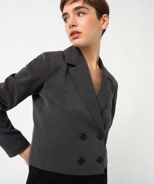 Veste femme coupe courte fermeture croisée vue2 - GEMO(FEMME PAP) - GEMO