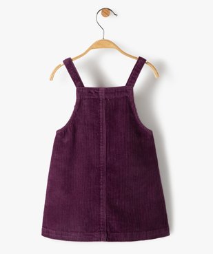 Robe bébé fille à bretelles en velours côtelé vue3 - GEMO(BEBE DEBT) - GEMO