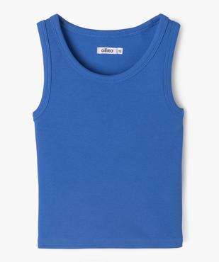 Débardeur en maille côtelée coupe courte fille vue1 - GEMO 4G FILLE - GEMO