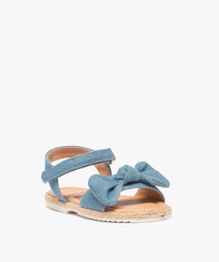 Sandales fille dessus en denim avec nœud décoratif vue2 - GEMO (ENFANT) - GEMO