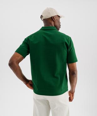 Polo manches courtes à col zippé homme vue4 - GEMO 4G HOMME - GEMO
