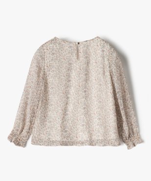 Chemise fille à motifs fleuris et rayures brillantes vue4 - GEMO (ENFANT) - GEMO