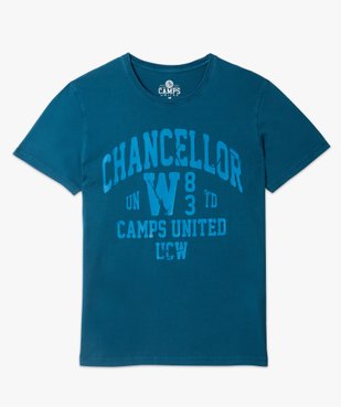 Tee-shirt homme avec inscription ton sur ton - Camps United vue4 - CAMPS UNITED - GEMO