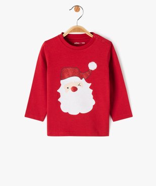 Tee-shirt manches longues imprimé spécial Noël bébé garçon vue2 - GEMO(BEBE DEBT) - GEMO