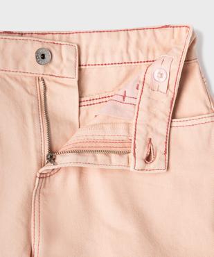Bermuda extra large en toile denim colorée fille vue2 - GEMO (JUNIOR) - GEMO