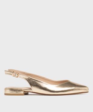 Escarpins slingback à bout pointu et talon plat femme - Follow Me vue1 - FOLLOW ME - GEMO