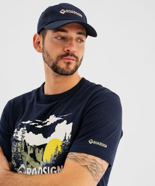 Tee-shirt manches courtes en coton imprimé homme - Roadsign vue3 - ROADSIGN G4G - GEMO
