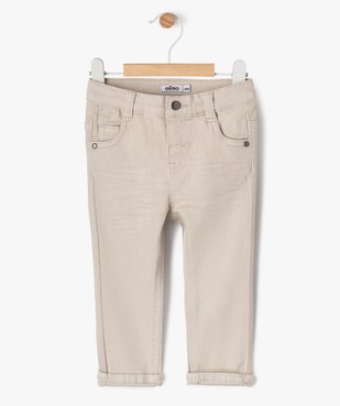 Pantalon slim en toile extensible bébé garçon vue1 - GEMO 4G BEBE - GEMO