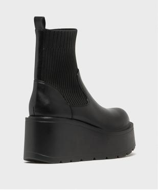 Boots avec tige chaussette et semelle plateforme femme - 5 Miles vue5 - 5 MILES - GEMO