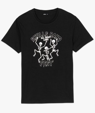 Tee-shirt homme à manches courtes et motif squelettes vue4 - GEMO (HOMME) - GEMO